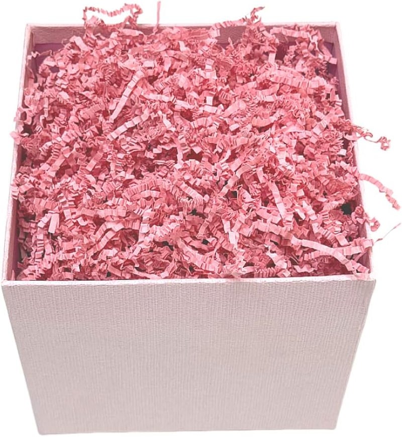WSSCKSCR Crinkle Cut Paper Shred - 5.3 oz Fluffy Gift Box Filler, Basket Stuffing for Christmas, Wedding, Birthday | Decorative Packing Grass, Party Decorations (Pink) - Image 2